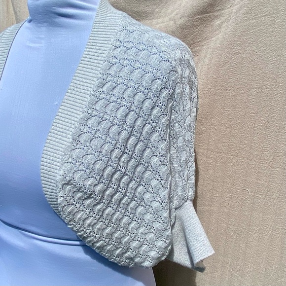 Retro Y2K Metallic Knit Bolero Cardigan - Picture 8 of 9